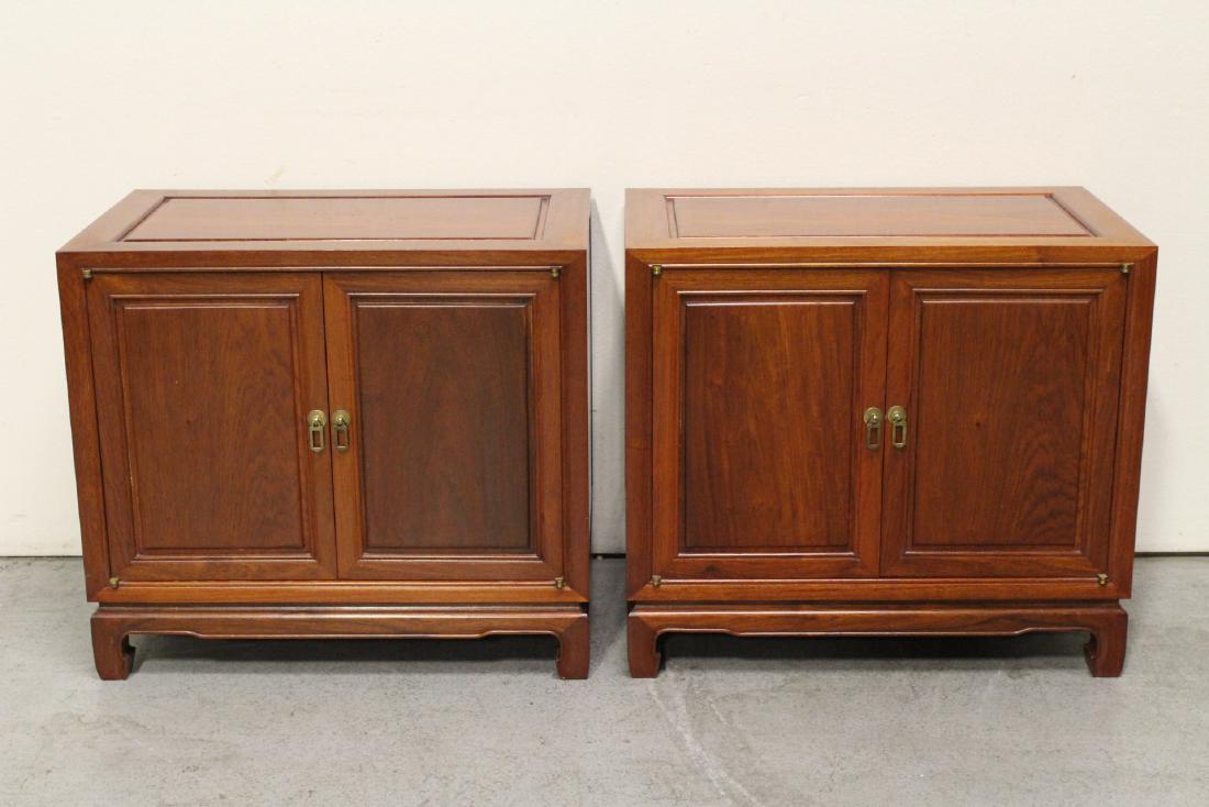 Pair Chinese rosewood small cabinet (1 of 9)