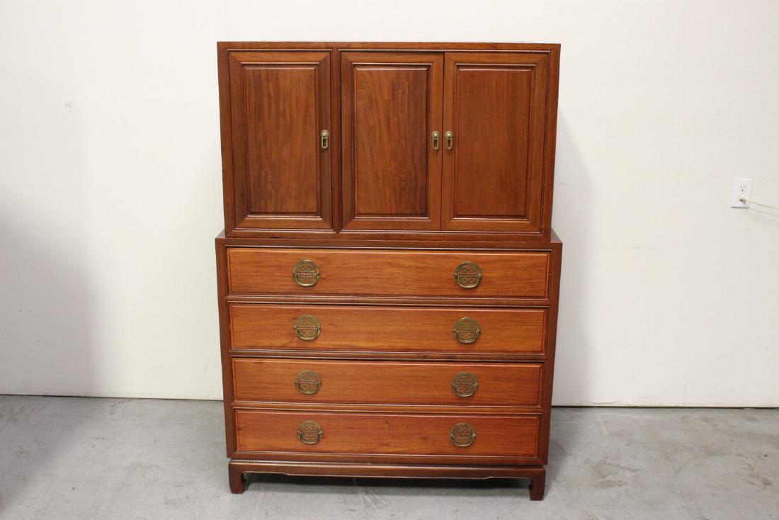 Unusual Chinese rosewood 2 pc chest on chest (1 of 10)