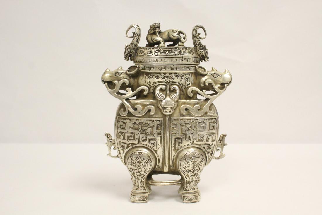 A very fancy silver on bronze censer (1 of 10)