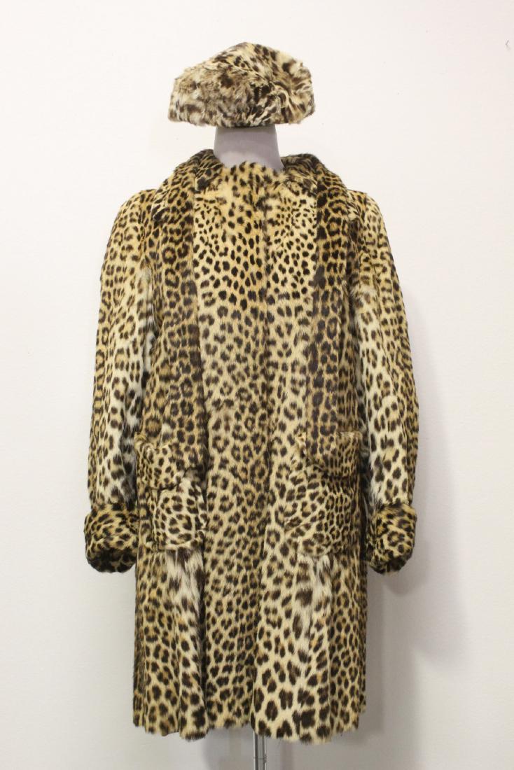 leopard full length fur coat and matching belt and hat (1 of 10)
