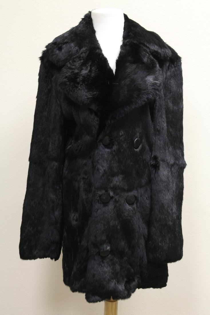 A rare vintage black beaver's 3/4 length coat (1 of 10)