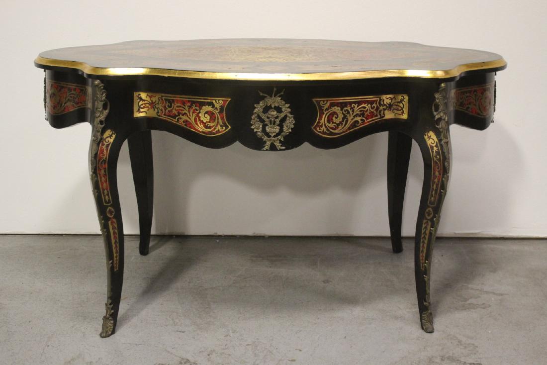 Antique boule center table with bronze ormolu (1 of 10)