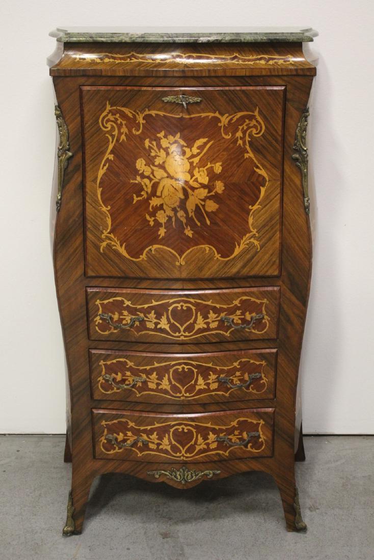 marble top cabinet w/ marquetry inlaid (1 of 10)
