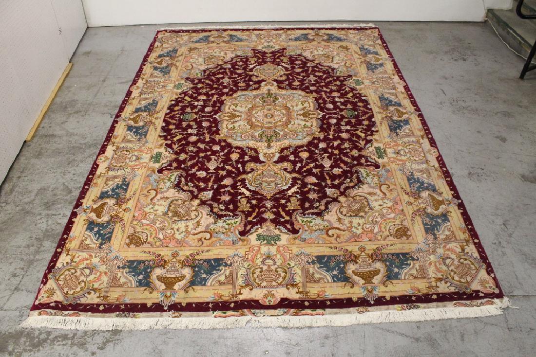 A room size Tabriz silk rug (1 of 10)