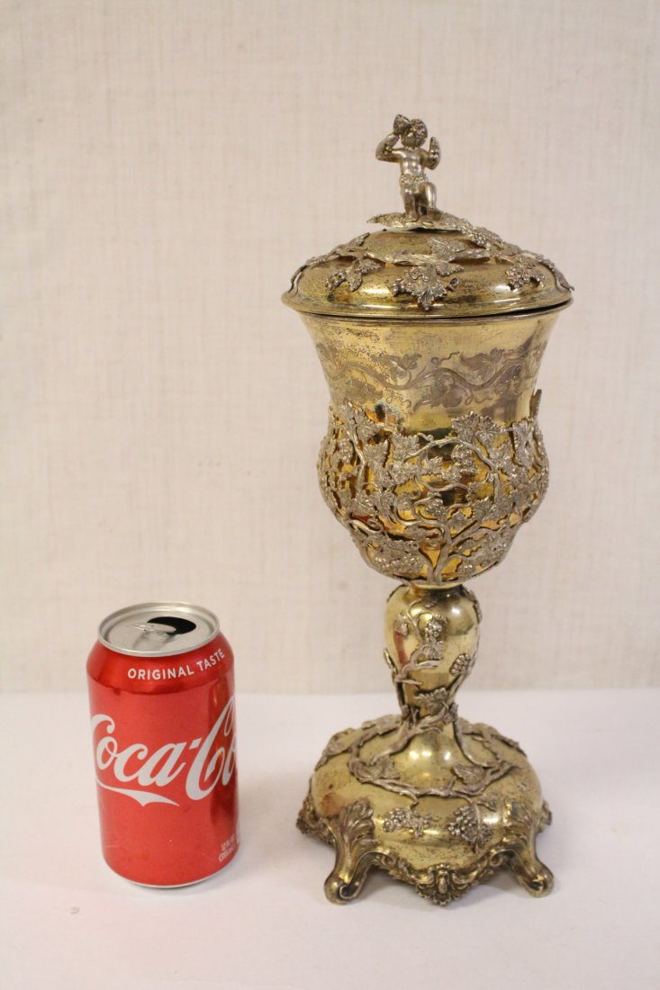 A beautiful continental gilt silver chalice (1 of 10)