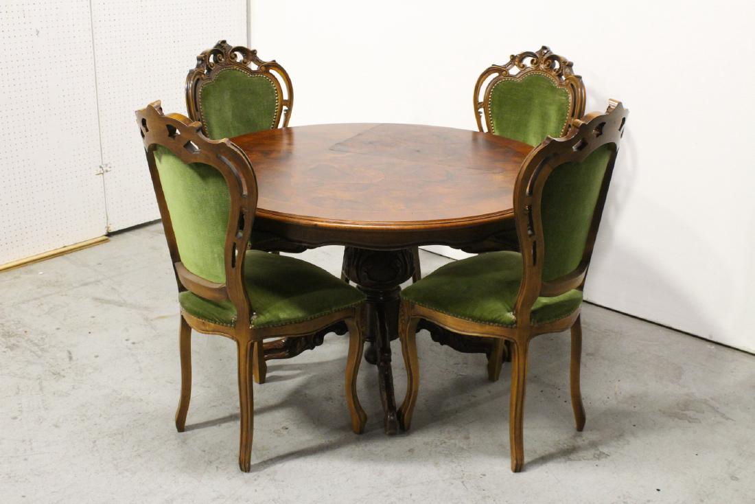 5 piece 19th/20th century French walnut dinette set (1 of 10)
