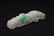 translucent apple green jadeite carved belt buckle - 4