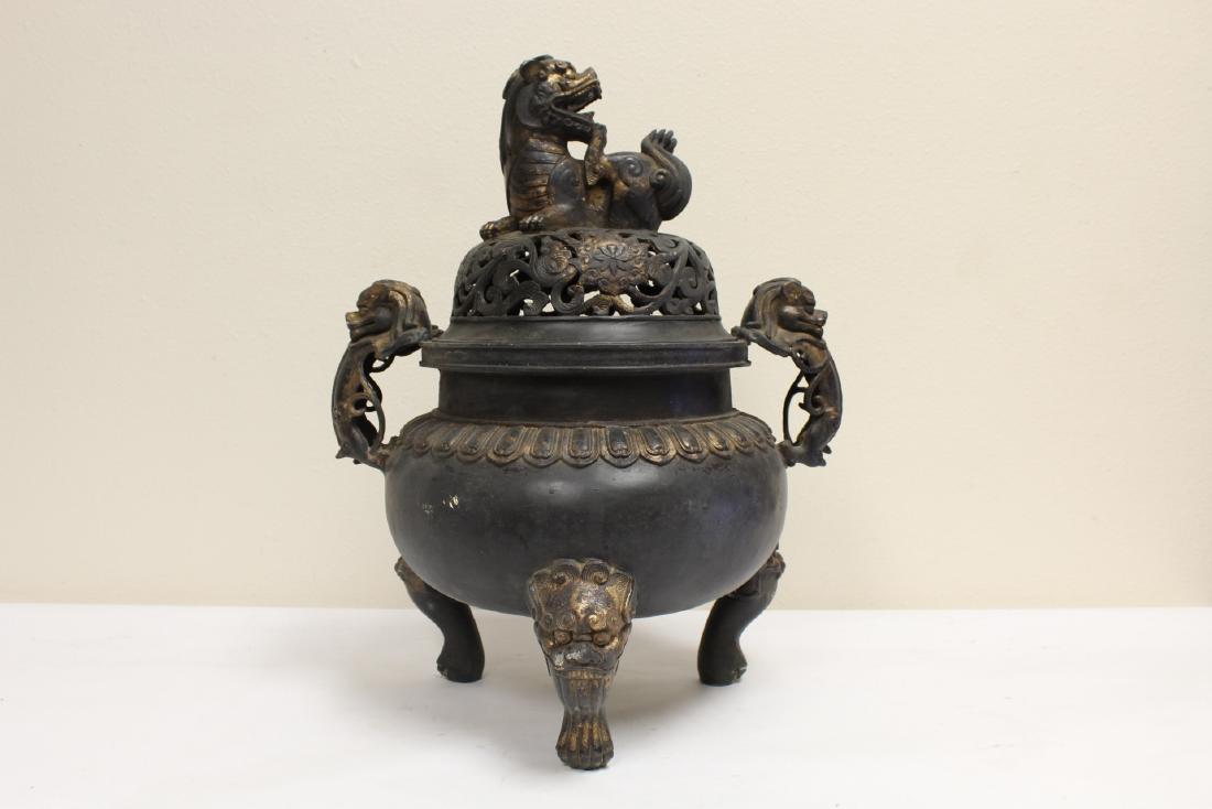 Chinese large bronze censer (1 of 10)