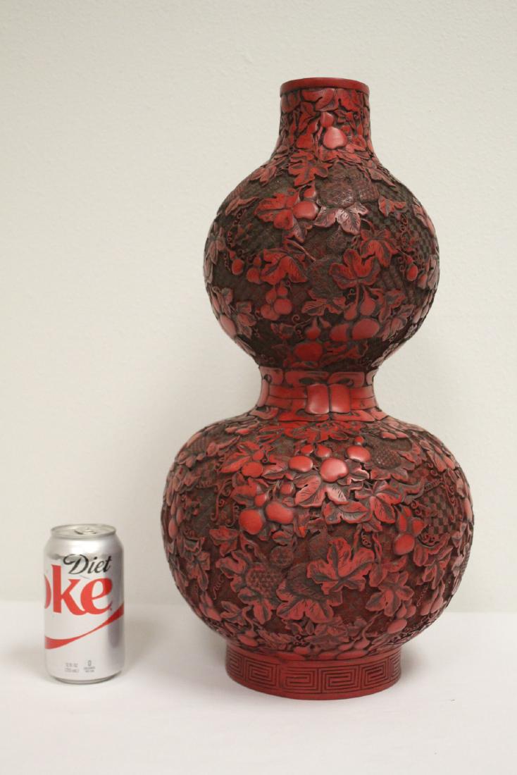 A casted cinnabar style vase (1 of 10)