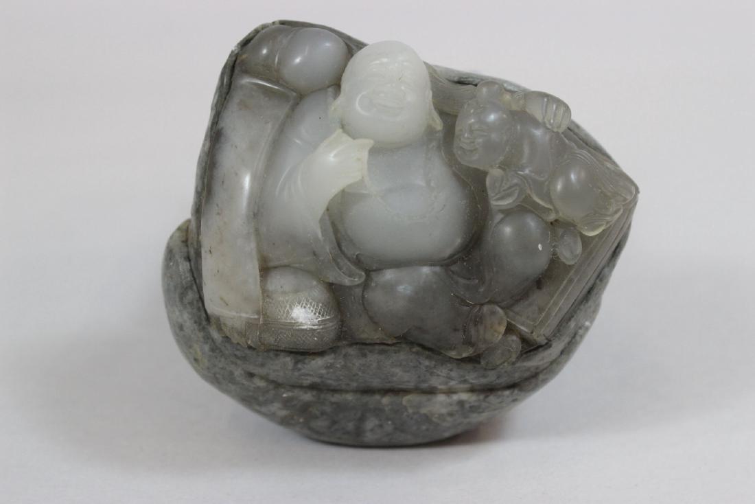 finely carved Chinese shoushan stone ornament (1 of 9)