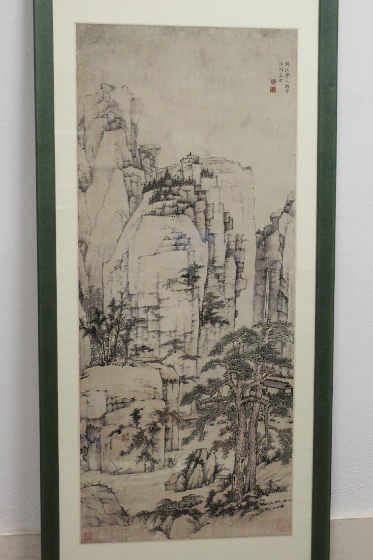 Framed Chinese watercolor "landscape" (1 of 10)