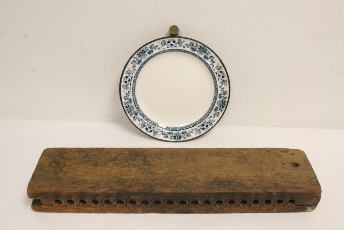 antique cigar press(?) & a porcelain dish with warmer (1 of 10)