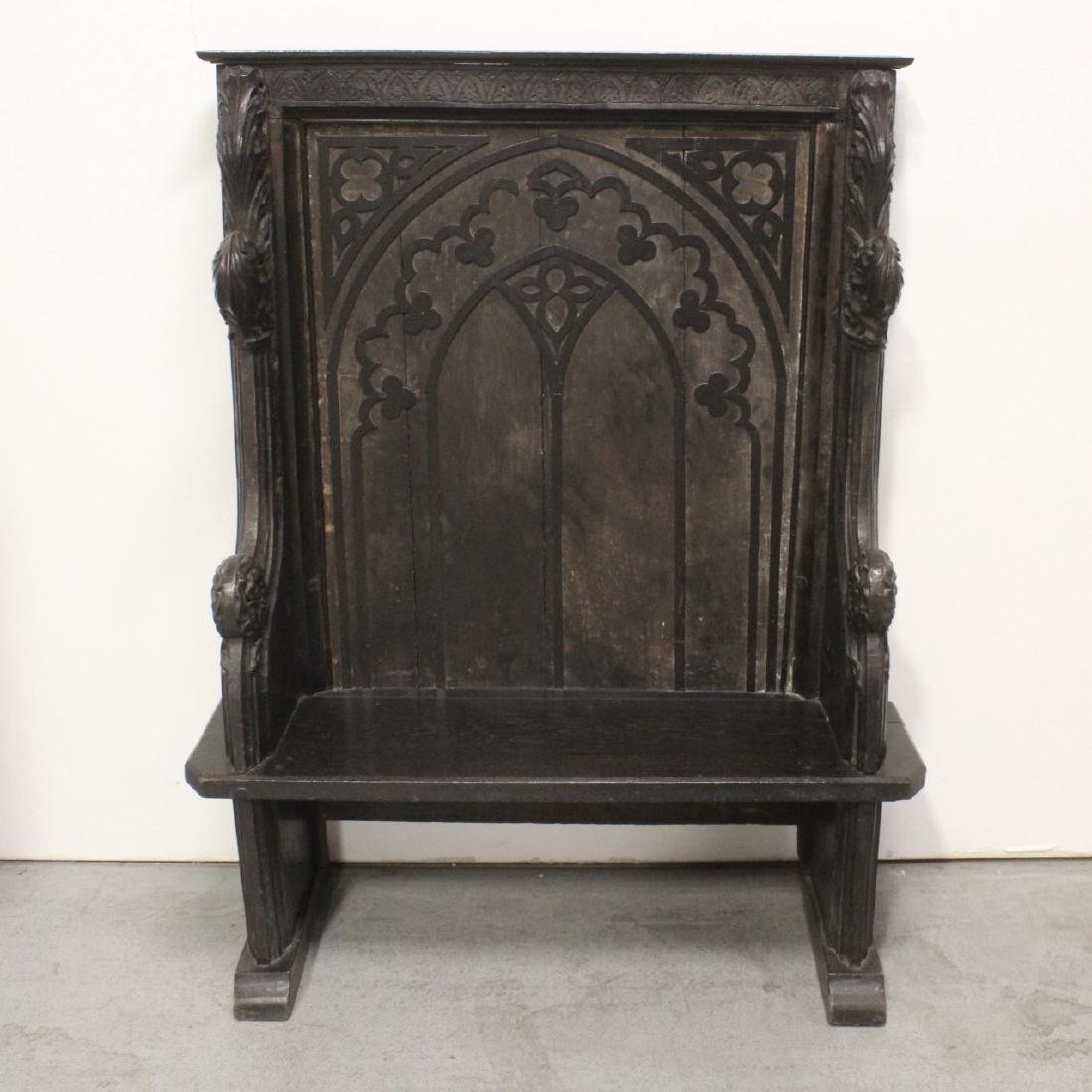 important 17th/18th c. European black walnut bench (1 of 10)