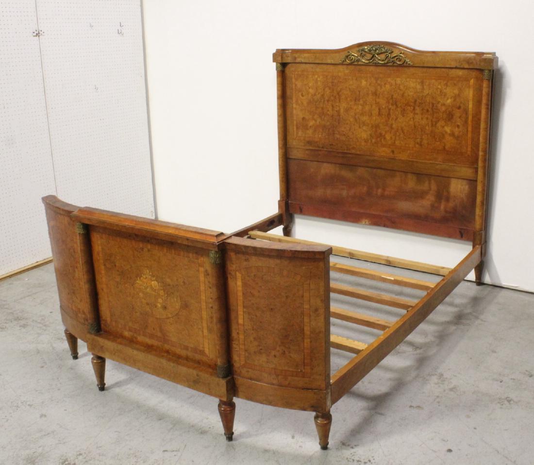 antique French burl walnut bed by Camord (1 of 10)
