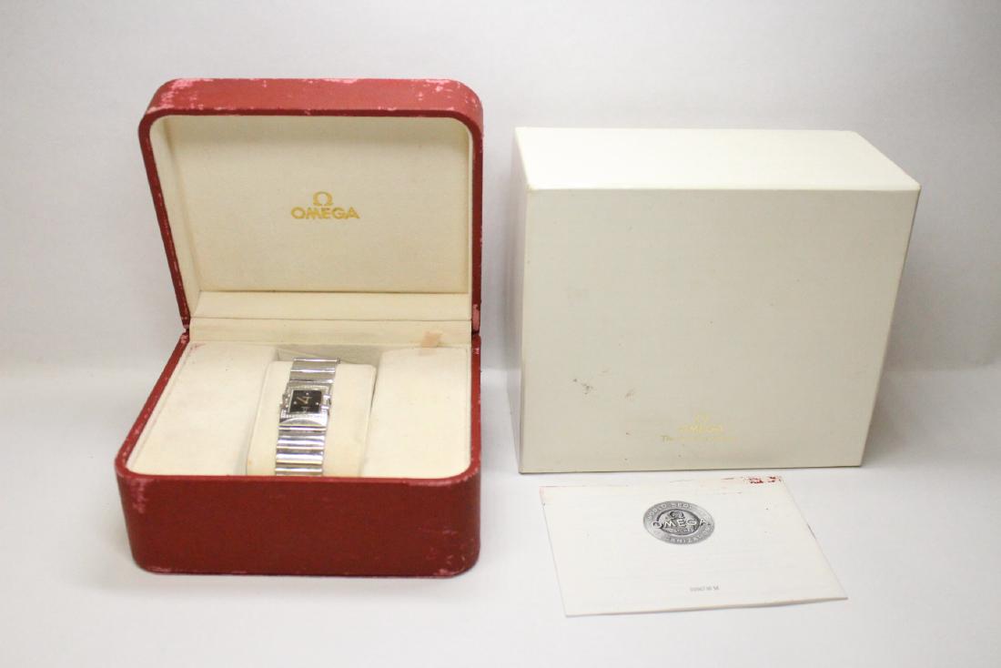 Lady's Omega diamond wrist watch w/ certificate (1 of 10)