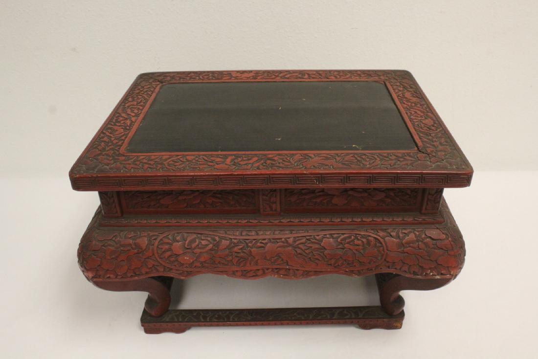 Chinese antique cinnabar stool (1 of 10)
