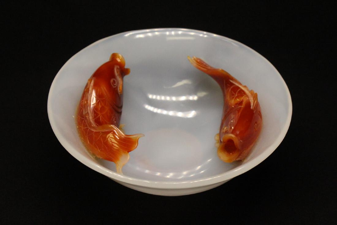 Chinese agate carved bowl (1 of 10)