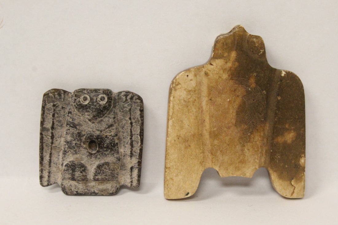 2 Chinese archaic style jade carved ornaments (1 of 10)