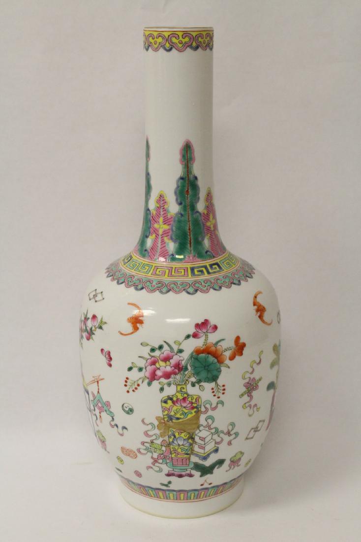 Chinese famille rose porcelain bottle vase (1 of 10)