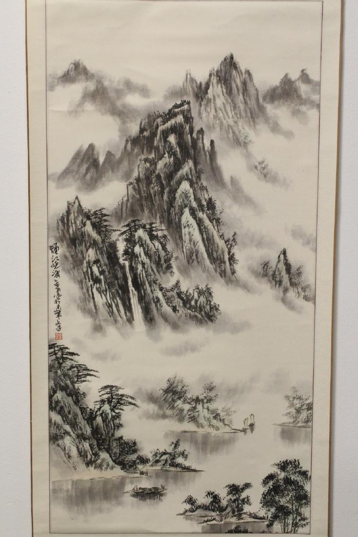 Chinese watercolor scroll "landscape" (1 of 10)