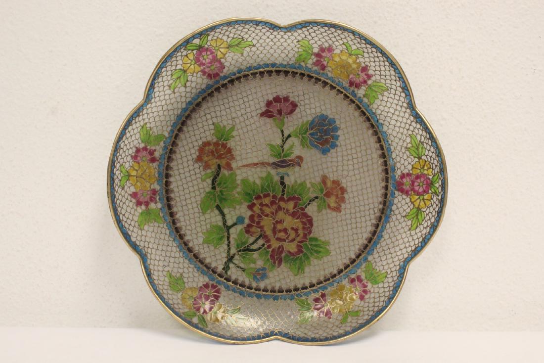 Chinese clear cloisonne plate (1 of 10)