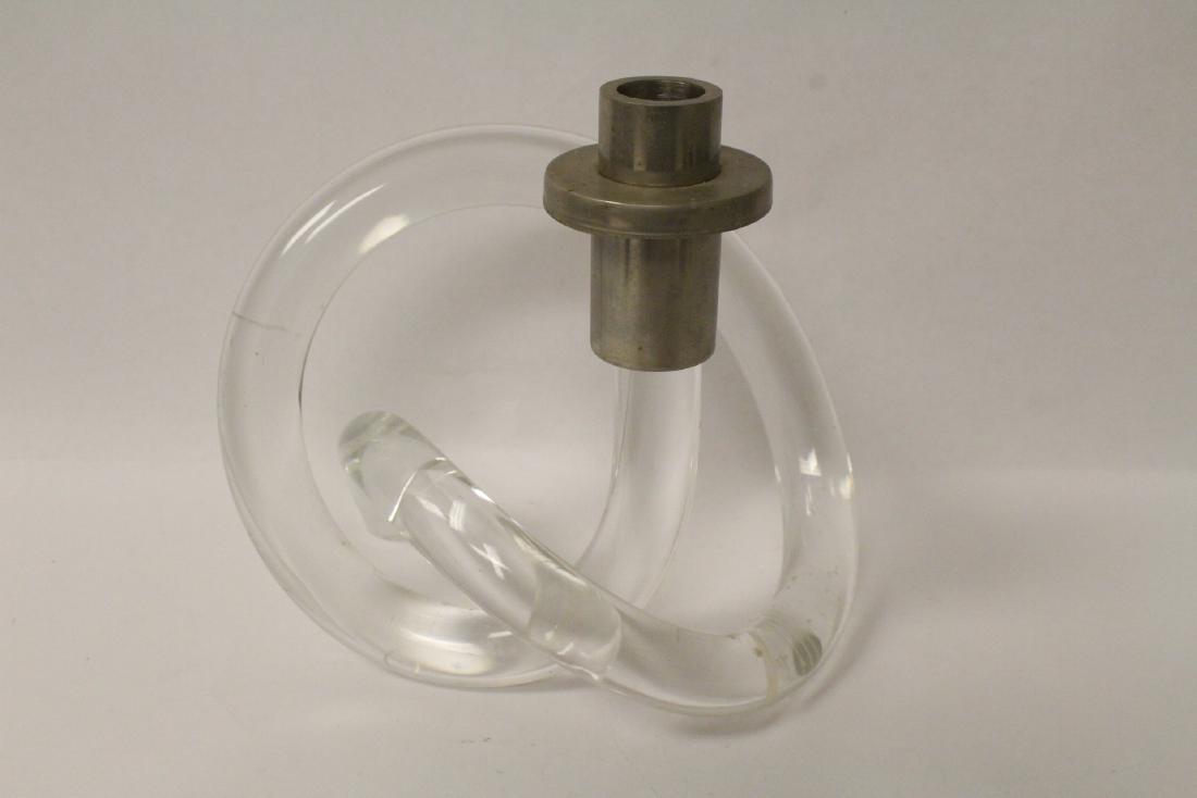 Unusual Danish modern Lucite candle holder (1 of 10)