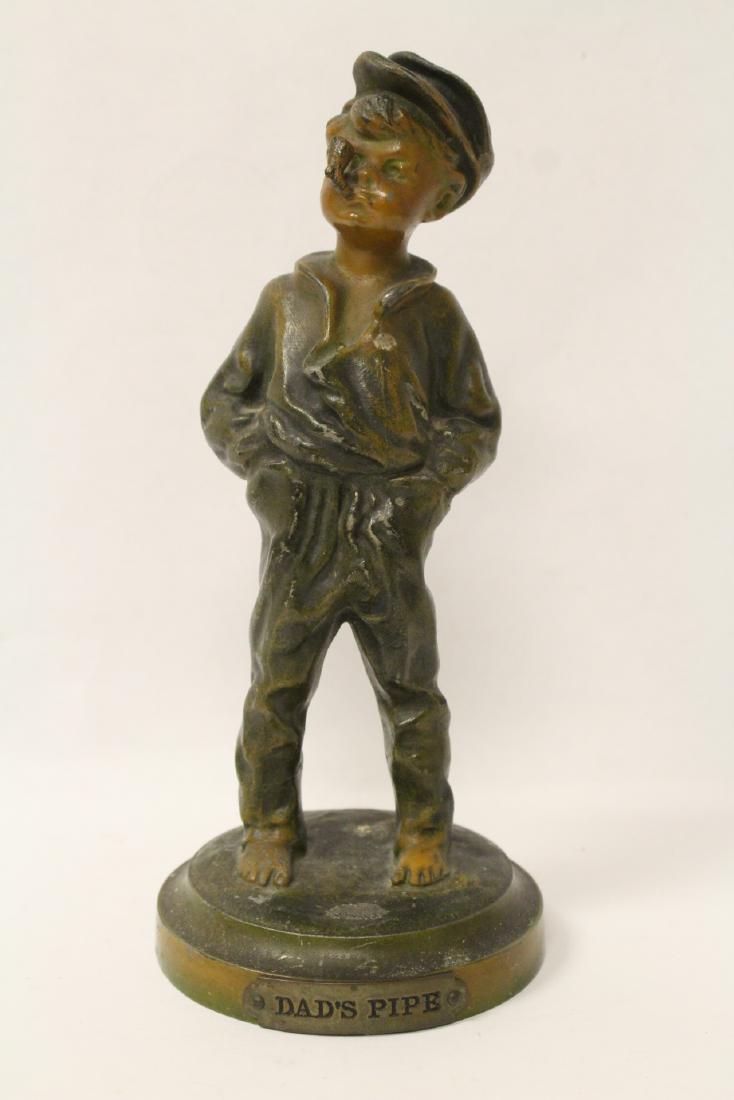 Amusing antique bronze sculpture "dad's pipe" (1 of 10)