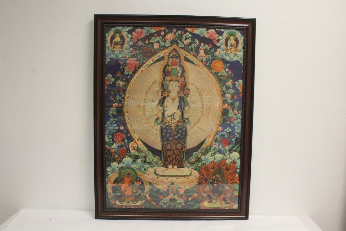A framed print on silk thangka (1 of 10)