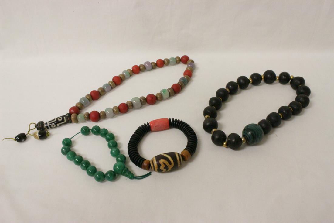 2 various bead necklaces, and 2 bead bracelets (1 of 9)
