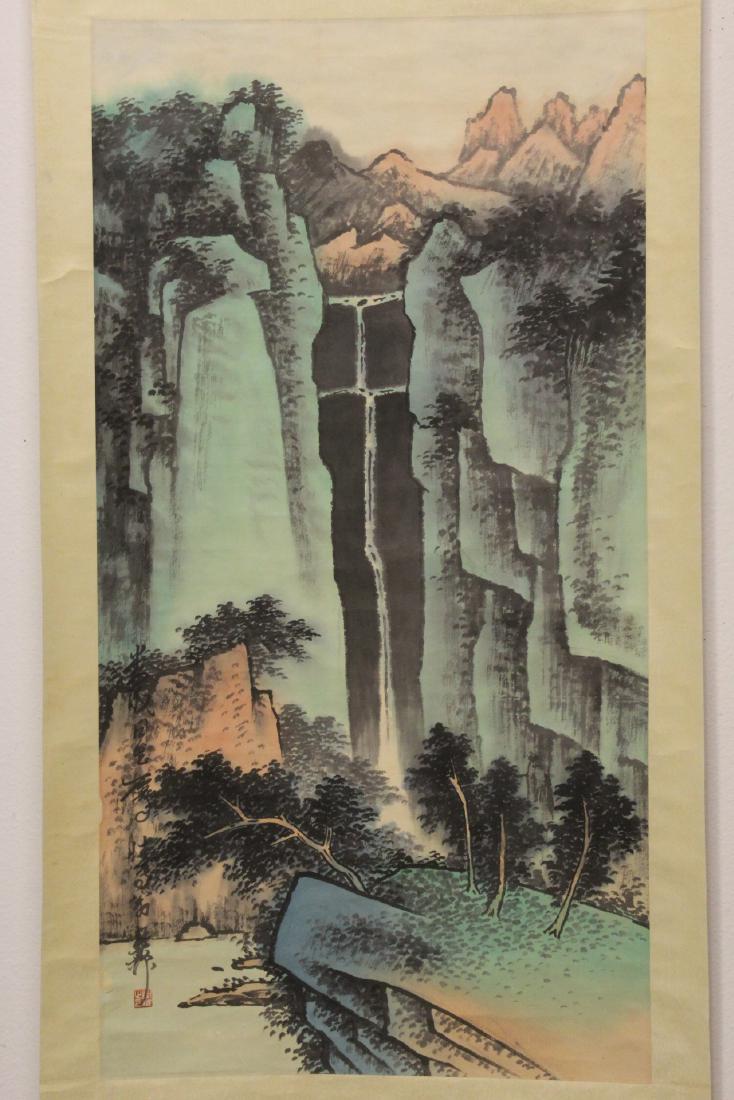 Chinese watercolor scroll "mountain landscape" (1 of 11)