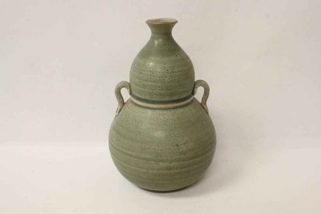 Celadon gourd shape vase (1 of 10)