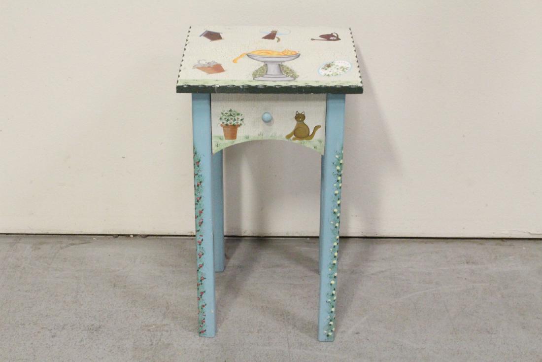 A painted lamp table by Kathy Hatch collection (1 of 8)