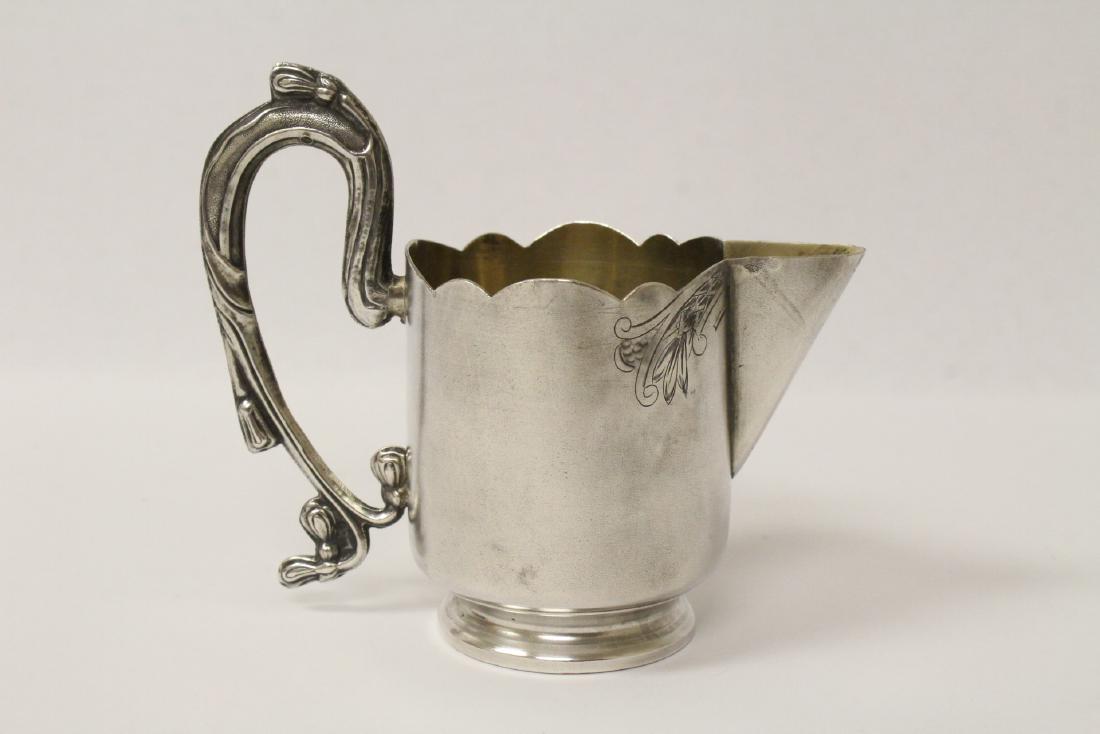 ornate antique Russian 84 silver handled creamer (1 of 11)