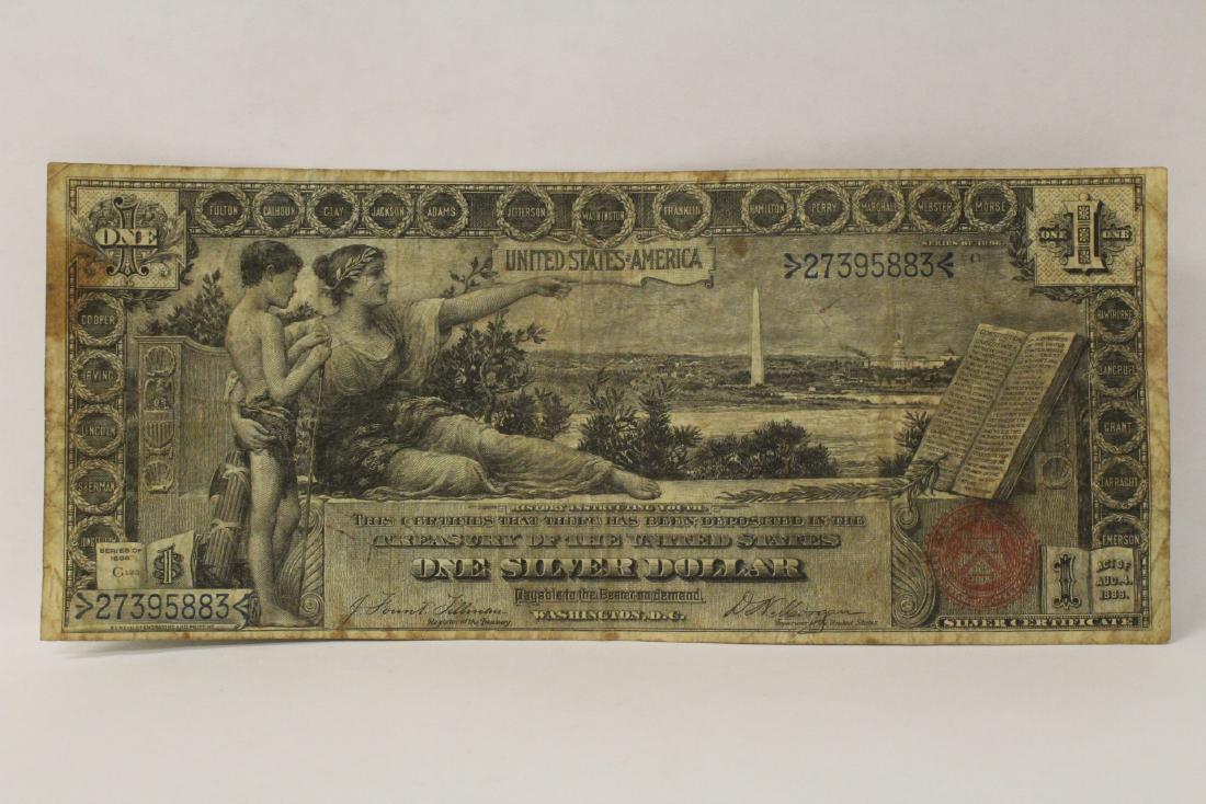 1896 $1 silver certificate "educational series" (1 of 11)