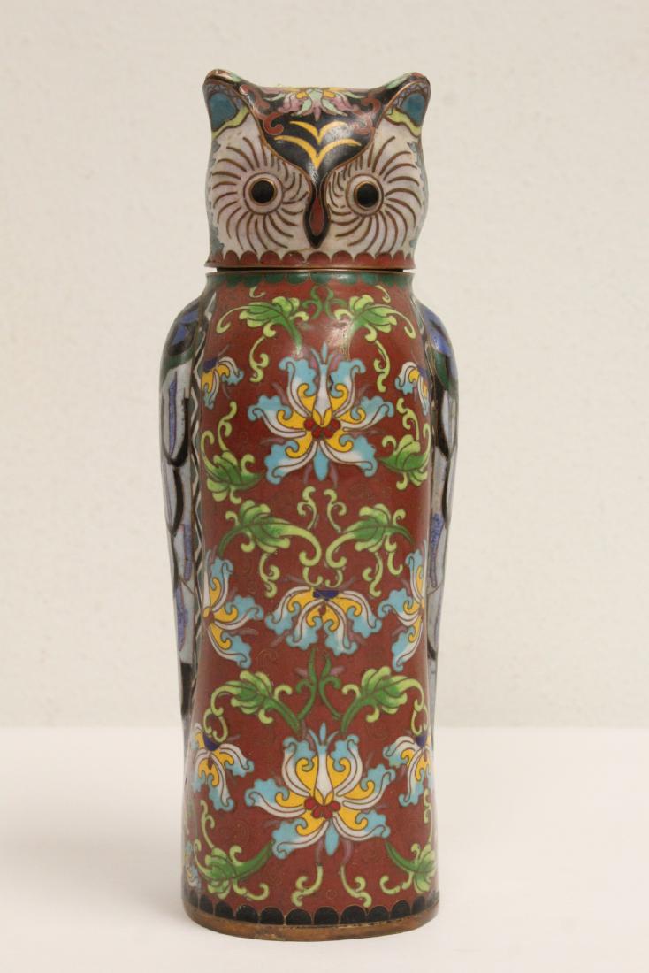 Chinese vintage cloisonne covered incense container (1 of 11)