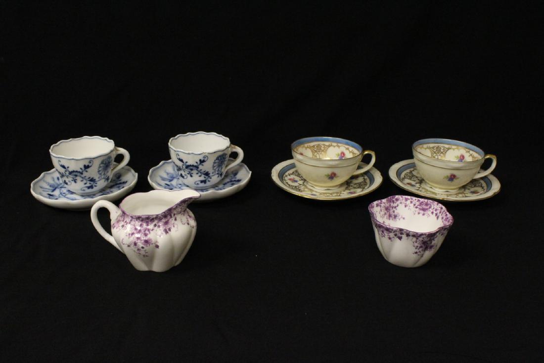 4 cups & saucers, and pr creamer & sugar by Shelley (1 of 11)