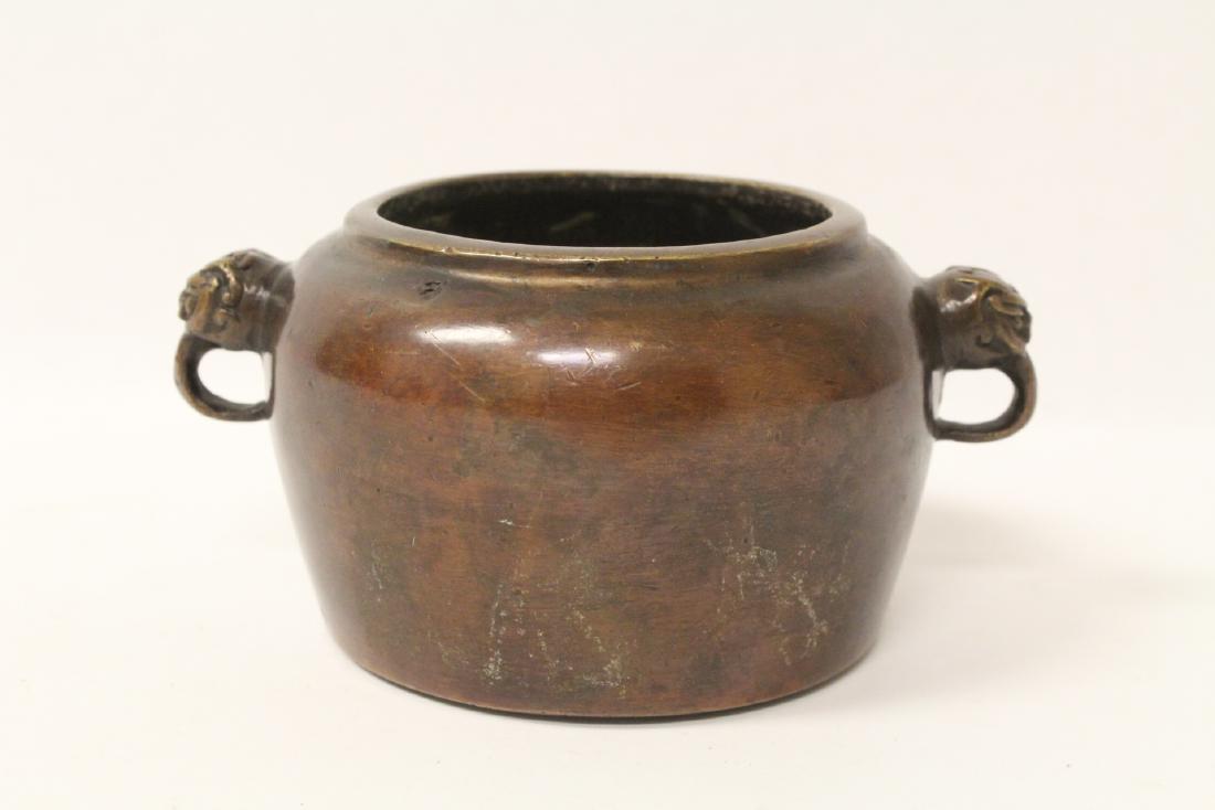 Chinese bronze round open censer (1 of 11)
