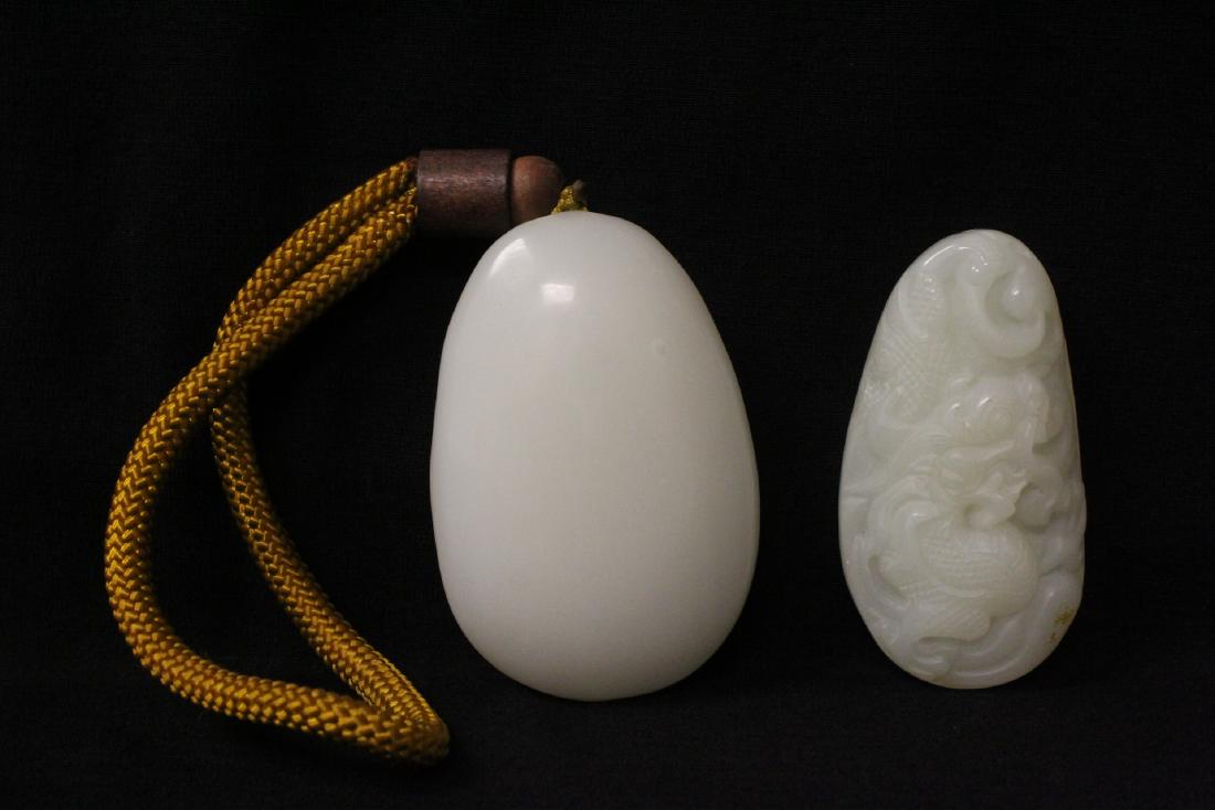 A pebble stone, a pebble jade like stone carving (1 of 11)