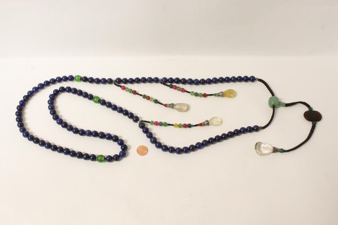 Lapis like bead necklace (1 of 11)