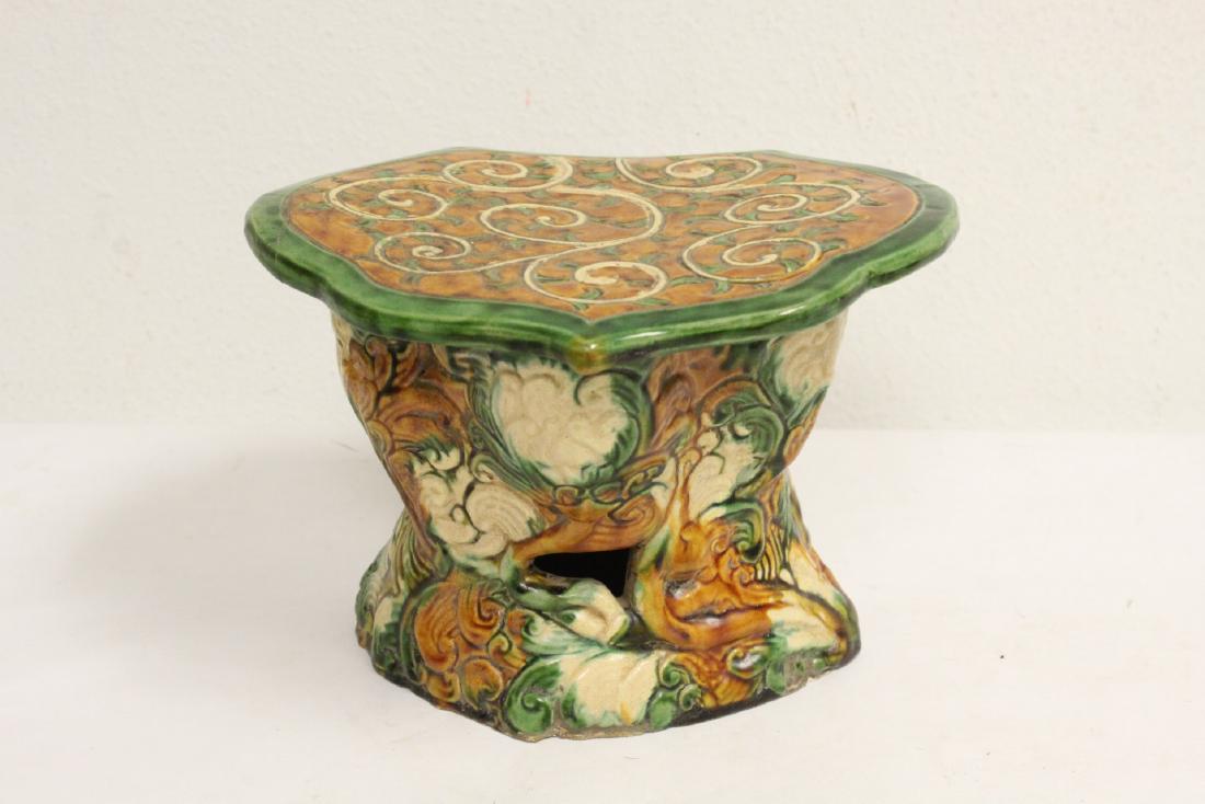 Chinese sancai pottery pillow (1 of 10)