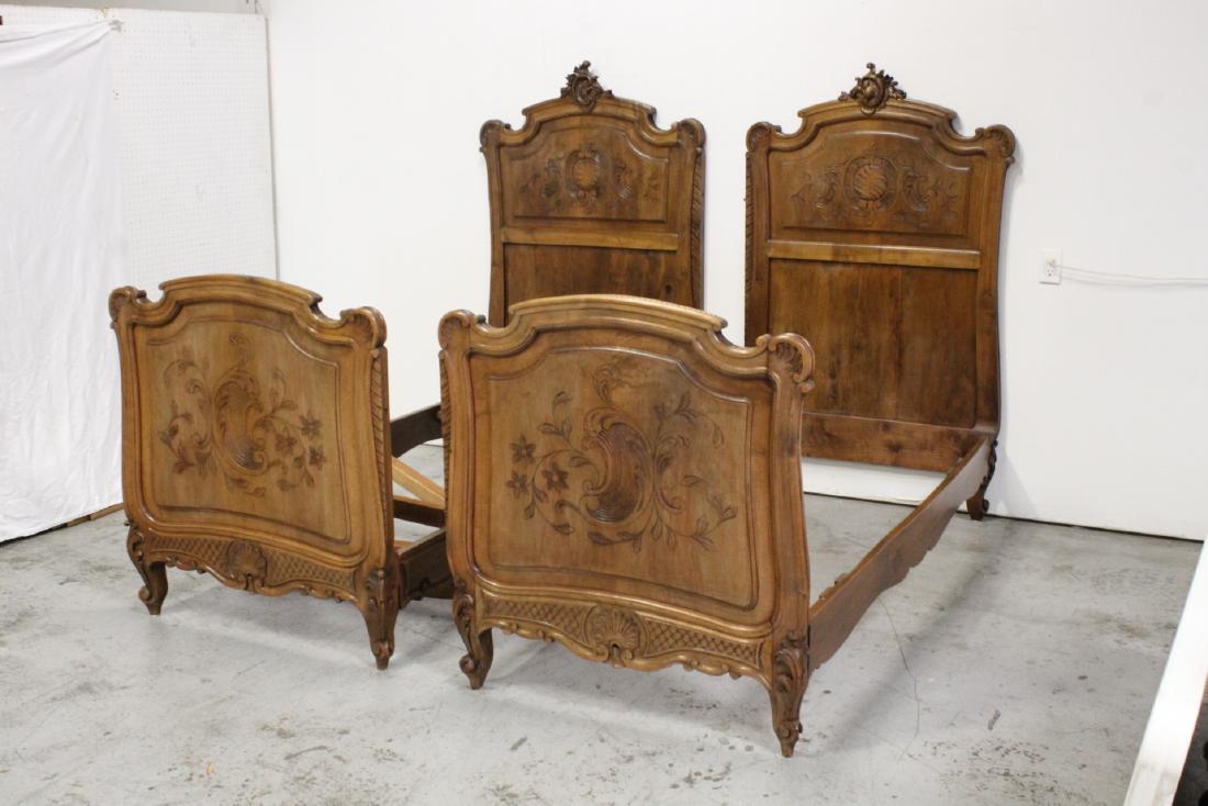 19th century French provincial king size bed (1 of 13)