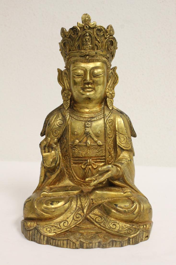 Chinese gilt bronze sculpture (1 of 10)