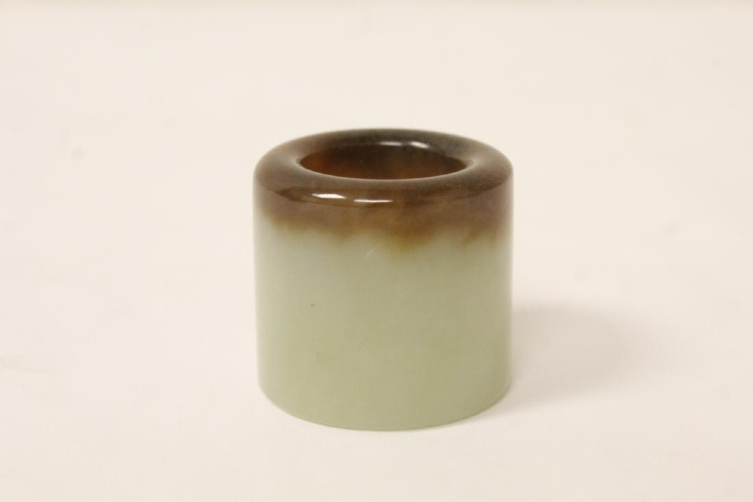 Chinese antique hetian jade archer's ring (1 of 9)