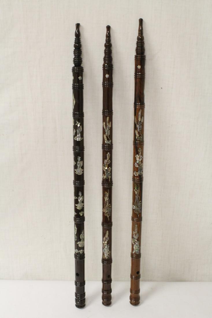 3 Chinese flute with mother of pearl inlaid (1 of 9)