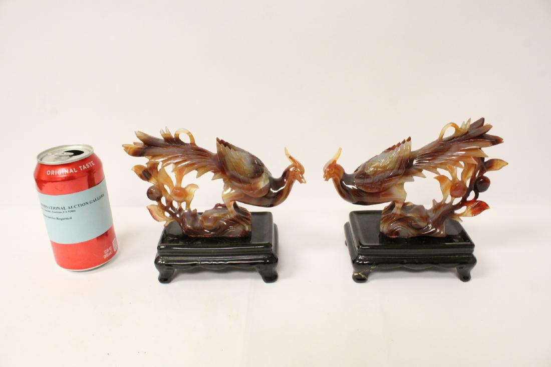 2 beautiful agate carved phoenix (1 of 12)