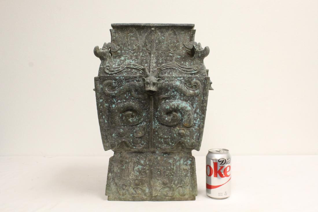 A massive Chinese square bronze jar (1 of 10)