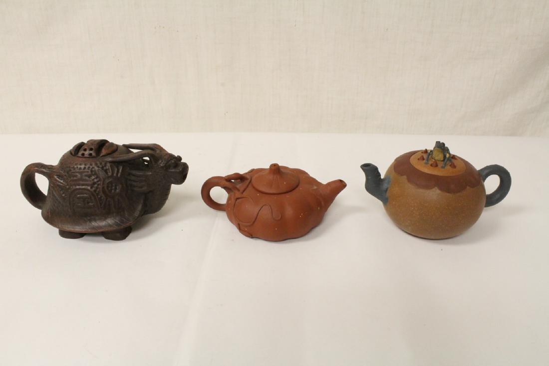3 Chinese Yixing teapots (1 of 10)