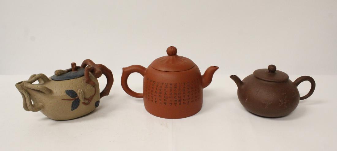 3 Chinese Yixing teapots (1 of 11)
