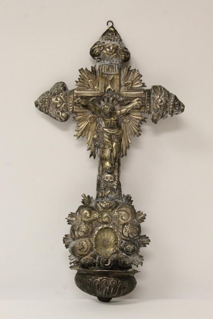 A rare 18th/19th century Mexican silver cross (1 of 13)