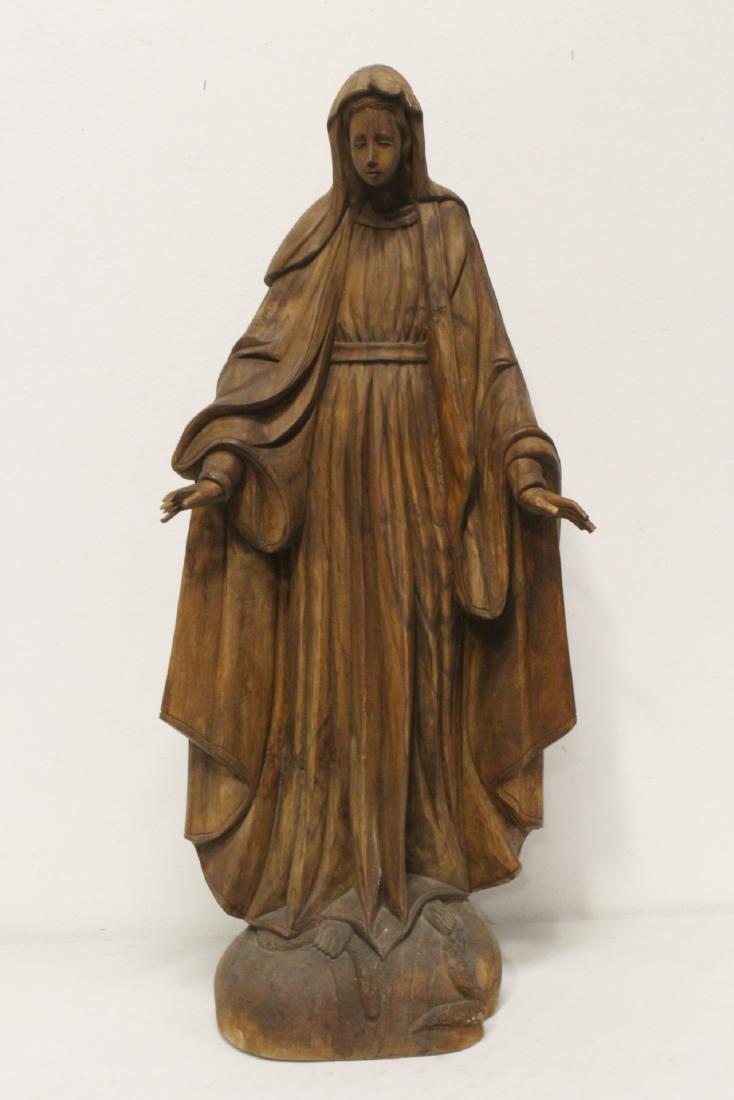 A large antique wood carved Santos (1 of 12)